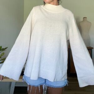 COS Heavy weight 100% cotton bell sleeve sweater